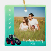 グリーントラクタメタルオーナメント セラミックオーナメント (正面)