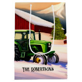 グリーントラクターとレッドバーン ミディアムペーパーバッグ (裏面)