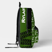 グリーントラクターと小麦グラフィックパーソナライズされた プリントバックパック (左)