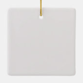 グリーントラクターウォーターパーソナライズされたカラーファームデコール セラミックオーナメント (裏面)