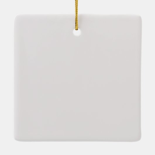 グリーントラクターウォーターパーソナライズされたカラーファームデコール セラミックオーナメント (裏面)