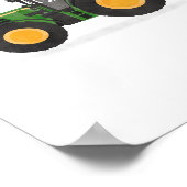 グリーントラクターキッズルームデコール ポスター (角)