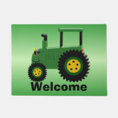 グリーントラクターデザイン パーソナライズされた ドアマット (正面)