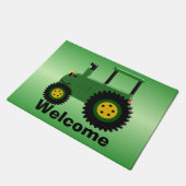 グリーントラクターデザイン パーソナライズされた ドアマット (アングル)