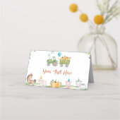 グリーントラクターファームアニマルズ誕生日座席表 プレイスカード (裏面)