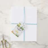 グリーントラクターファームバースデーパーティーサンキューユーラベル ギフトタグ (より糸付き)