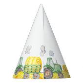グリーントラクターファームバースデーパーティーハット パーティーハット (裏面)