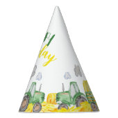 グリーントラクターファームバースデーパーティーハット パーティーハット (右)