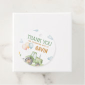 グリーントラクターファームバースデーパーティーラウンド フェイバータグ (インサイチュ)