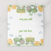 グリーントラクターファームバースデーパーティー座席表 プレイスカード (外部開封)