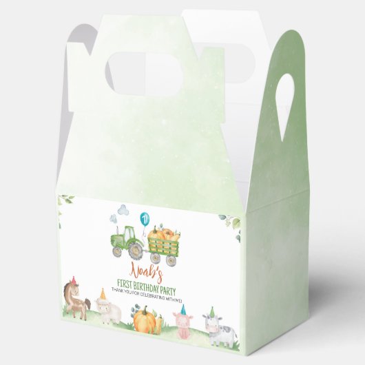 グリーントラクターファーム動物誕生日ビーフボックス フェイバーボックス (オープン)