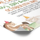 グリーントラクターファーム誕生日タイムカプセルサイン ポスター (角)