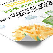 グリーントラクターファーム誕生日タイムカプセルサイン ポスター (角)