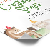 グリーントラクターファーム誕生日パーティーテーブルサイン ポスター (角)