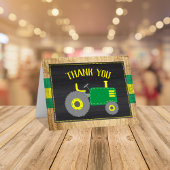 グリーントラクターベビシャワーサンキューカード サンキューカード