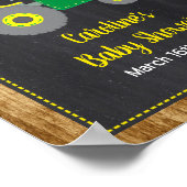 グリーントラクターベビーシャワーウェルカムサインデコール ポスター (角)