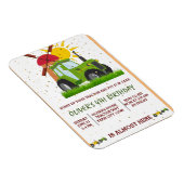 グリーントラクターボーイズをテーマにした誕生日パーティー マグネット (右側)