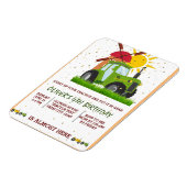 グリーントラクターボーイズをテーマにした誕生日パーティー マグネット (左側)