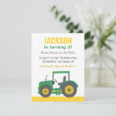 グリーントラクターボーイズバースデーパーティー 招待状 (スタンド正面)