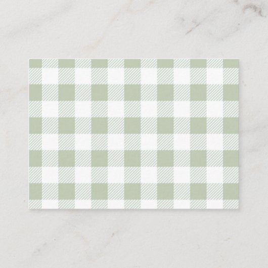 グリーントラクターランチファームブックスベビー水彩用 エンクロージャーカード (裏面)