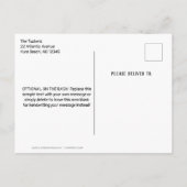 グリーントラクター赤ちゃんシャワー招待状葉書 案内ポストカード (裏面)