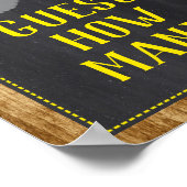 グリーントラクター赤ちゃんシャワー推測いくつゲームのサイン ポスター (角)