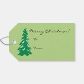 グリーントラクター&バーンクリスマスラベル ギフトタグ (裏面横)