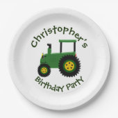 グリーントラクター ペーパープレート (正面)