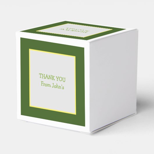 グリーントラクター |男の子をテーマにした誕生日パーティー フェイバーボックス (裏面サイド)