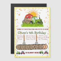 グリーントラクター |男の子をテーマにした誕生日パーティー