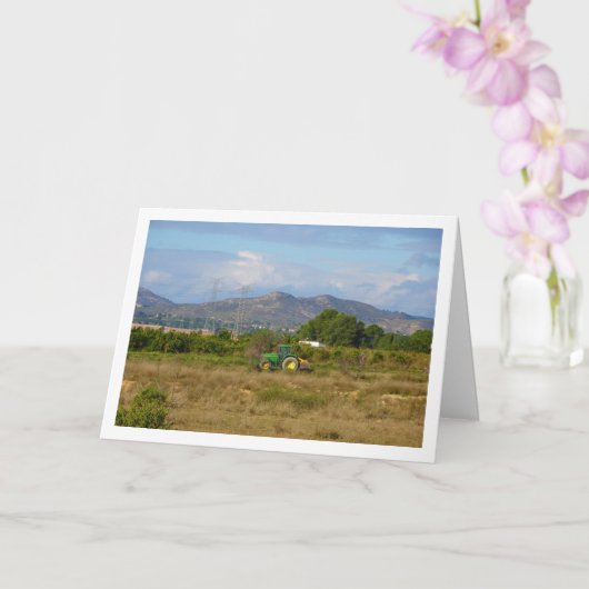 グリーントラクターinグリーンフィールド,バレンシア,スペイン カード (蘭)