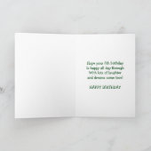 グリーントラクパーソナライズされたタ5th誕生日 カード (内部)