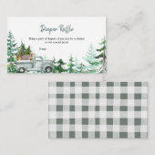 グリーントラックウィンターワンダーランドおむつラッフル エンクロージャーカード (正面/裏面)