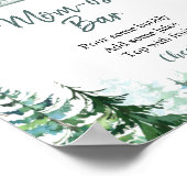 グリーントラックウッドランドアニマルズモモモザバーサイン ポスター (角)