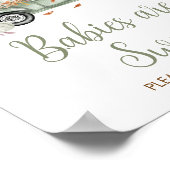 グリーントラックカボチャベビーは甘い赤ちゃんシャワー ポスター (角)