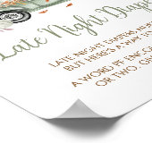 グリーントラックカボチャ深夜おむつ赤ちゃんシャワー ポスター (角)