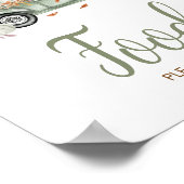 グリーントラックカボチャ食品赤ちゃんシャワー ポスター (角)