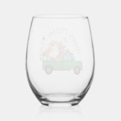 グリーントラック春ブーケステレスワイングラス ステムなしワイングラス