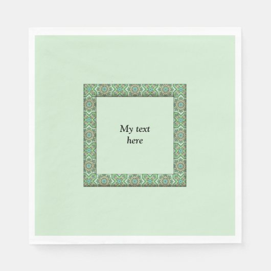 グリーントランクイリティテンプレート スタンダードランチョンナプキン (正面)