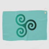 グリーントリスケルミント ゴルフタオル (横)