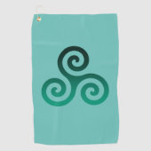 グリーントリスケルミント ゴルフタオル (正面)