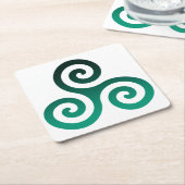 グリーントリスケレ スクエアペーパーコースター (アングル)