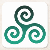 グリーントリスケレ スクエアペーパーコースター (正面)