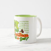 グリーントリニクリスマスはまだ最高のdだ ツートーンマグカップ (正面右)