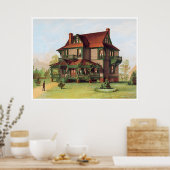 グリーントリムマビクトリアンナー ポスター (キッチン)