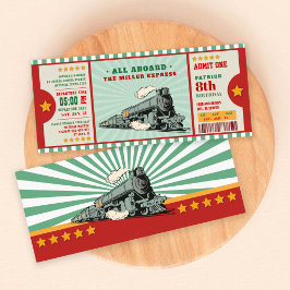 グリーントレインチケット誕生日搭乗券 招待状