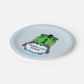 グリーントレインハッピーバースデープレート ペーパープレート (アングル)