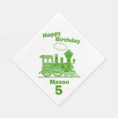 グリーントレインボーイズ5th誕生日ナプキンと名付けられた スタンダードランチョンナプキン (角)