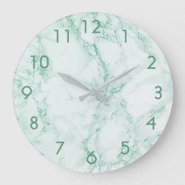 グリーントレンディー大理石 ラージ壁時計