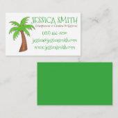 グリーントロピカルアイランドビーチパームツリーパームツリー 名刺 (正面/裏面)